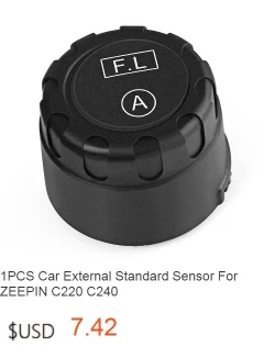 Zeepin Солнечная энергия C240 TPMS Универсальная беспроводная система контроля давления в шинах с 4 внешними/внутренними TPMS датчиками