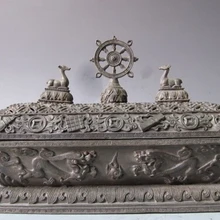 USPS в США S0213 Тибет Буддизм фейн Чистая бронза Медь Буддизм Дракон олень курильница