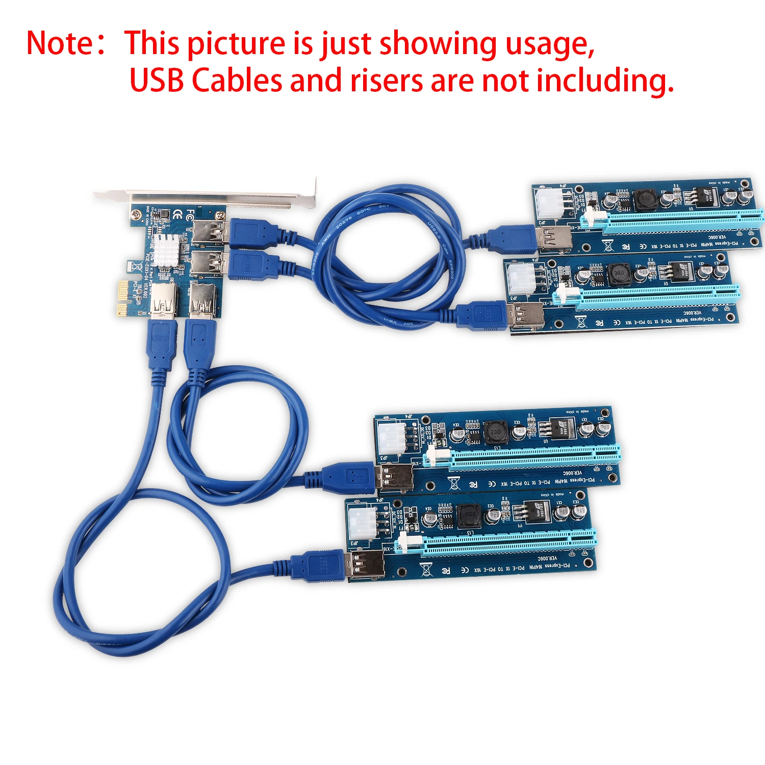 Карта адаптера Ubit 4 в 1 PCI E USB3.0 Rabbet Ethereum Mining ETH| |
