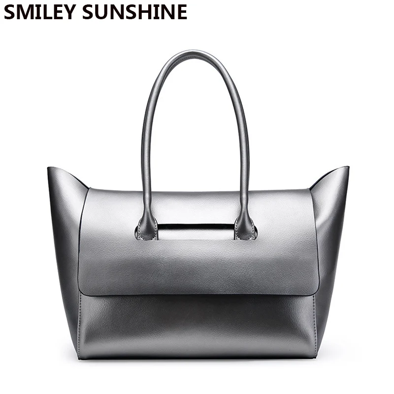 

SMILEY SUNSHYINE brand genuine leather bag female large shoulder bags for women 2017 big luxury famous women leahter handbags