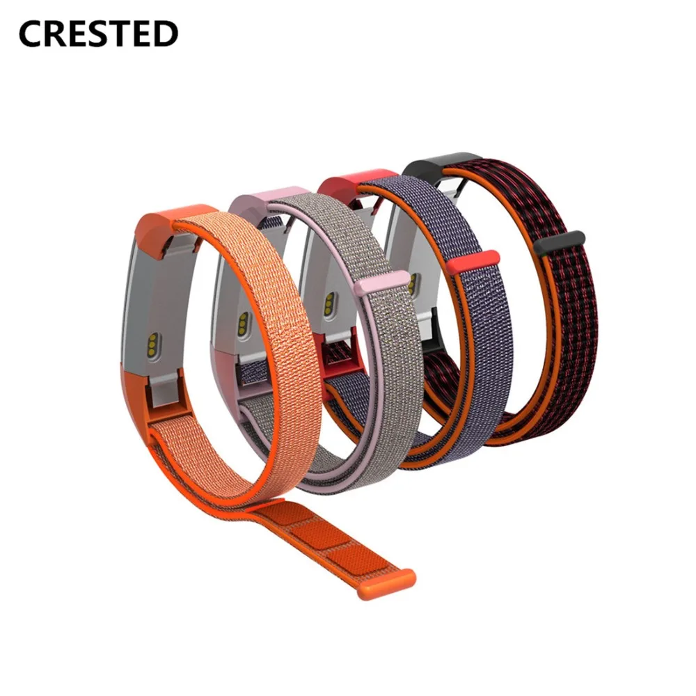 

CRESTED Sport Loop Watch Band For Fitbit Alta HR/Alta Strap Replacement bracelet Fitness Tracker Woven Nylon Wrist bands belt