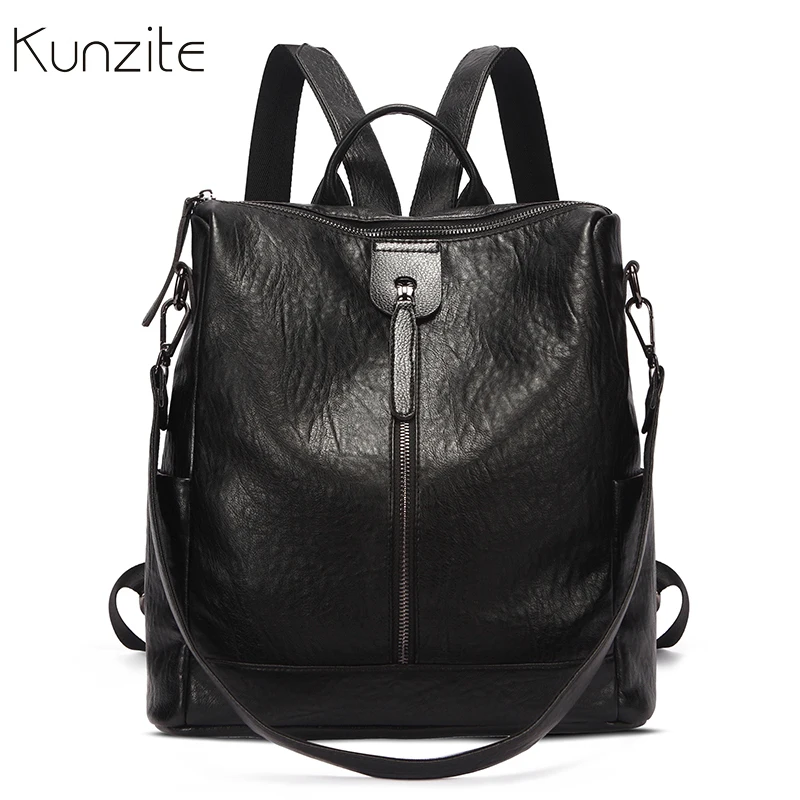 

Fashion Simple Women's Backpack Casual Soft Leather Backpacks for Female Famous Brand Backpack Large Capacity Lady Shoulder Bags