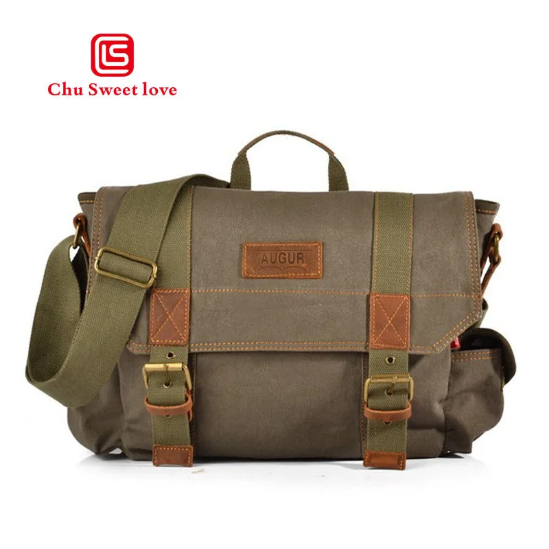 

High quality men's vintage canvas bag travel casual men's Messenger bag high-grade college wind casual handbag