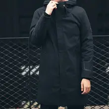 S-3XL Горячая Зимняя Мужская Новая мода с капюшоном в длинном утолщение Большая температура Теплое повседневное пальто