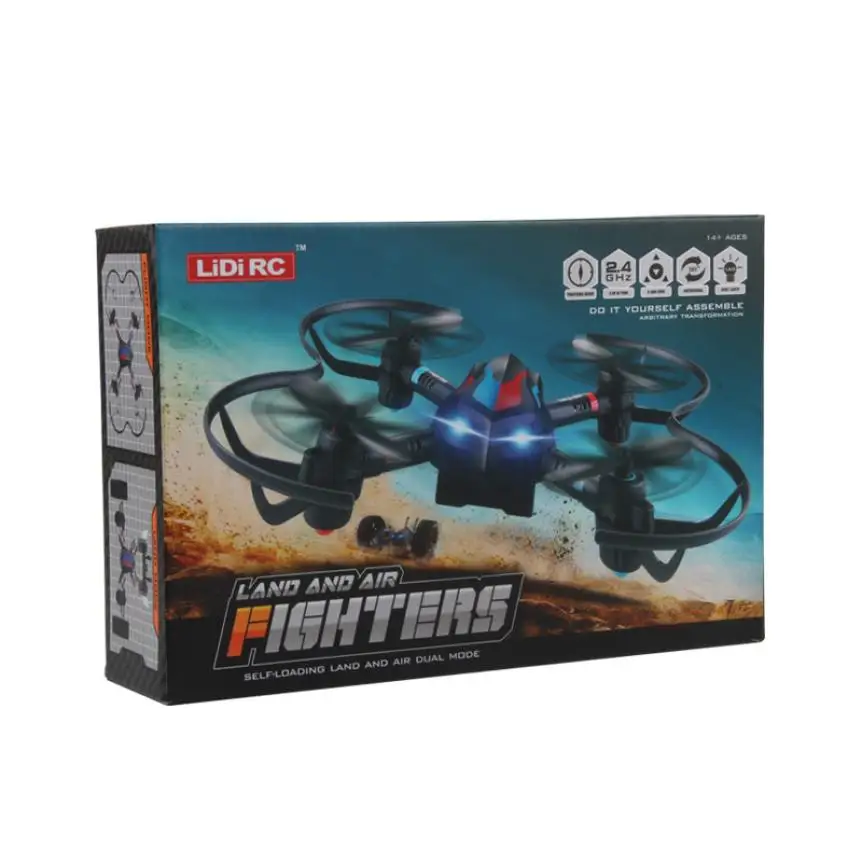 Жественные Quadcopter LIDIRC L18 Дрон 2,4G 6CH 6-осевой Мини ру Гироскопический самолет воздушного флота деформации QuadcopterT117 30