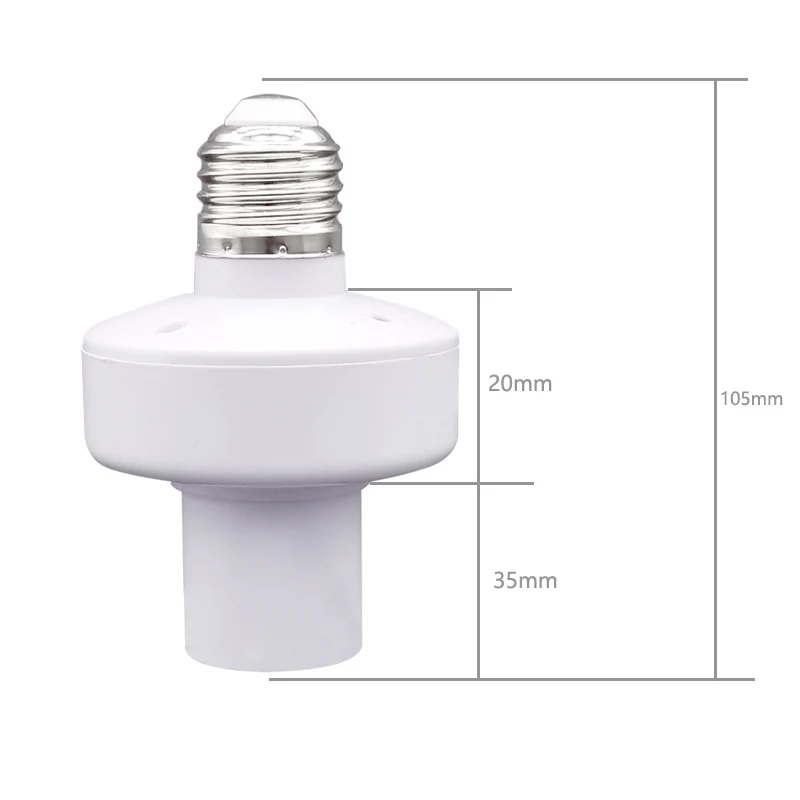 220 В, дистанционные переключатели управления, Беспроводной RF E27, винтовой светильник, основание, вкл/выкл, таймер, розетка, светодиодный, лампочка, умный дом