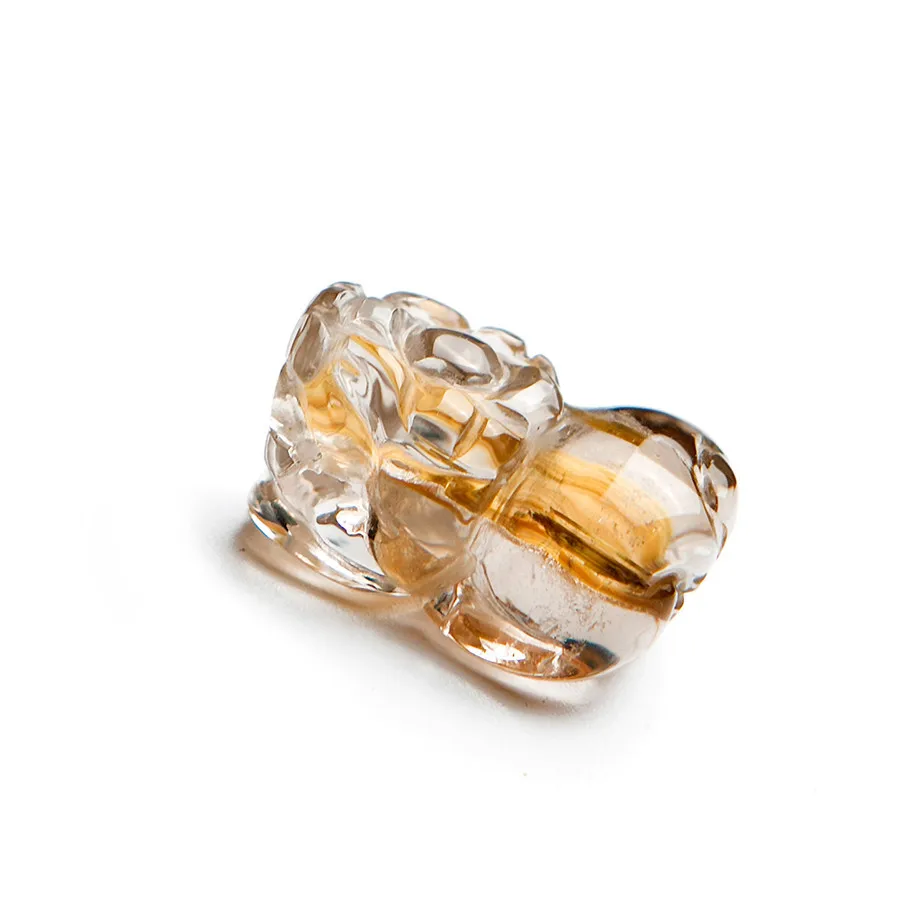 

Genuine Natural Gold Rutilated Quartz Gemstone Crystal Pixiu Fashion Woman Men Pendant AAAA 20*13*11mm