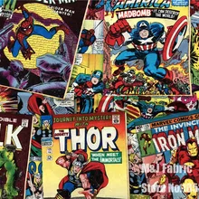 100*110 см флеш-накопителей “Мстители” с капитаном Америка, Железным человеком Хлопок Ткань DIY Ручная работа Материал домашний текстиль тряпичная кукла детское постельное белье в стиле пэчворк