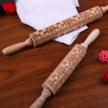 Рождественская тисненая Скалка, деревянные печенья печенье, фондан, пирог, выгравированные тесто роллер олень; Снежинка