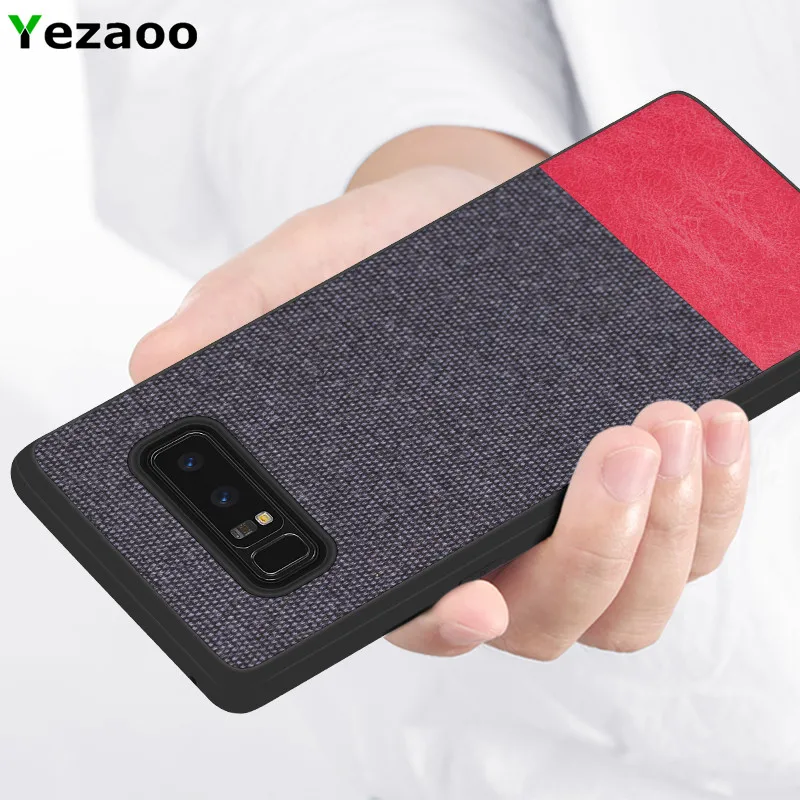 

For Samsung Galaxy Note 8 case yezaoo luxury Cloth fabric bag silicone soft phone back cover For Samsung Note 8 case coque Note8