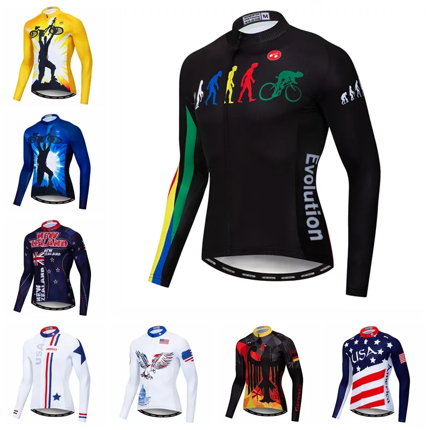 

Weimostar 2019 Cycling Jersey long Sleeve men Bike Jersey road MTB bicycle Shirts Mountain cycle jackets maillot Racing top fall