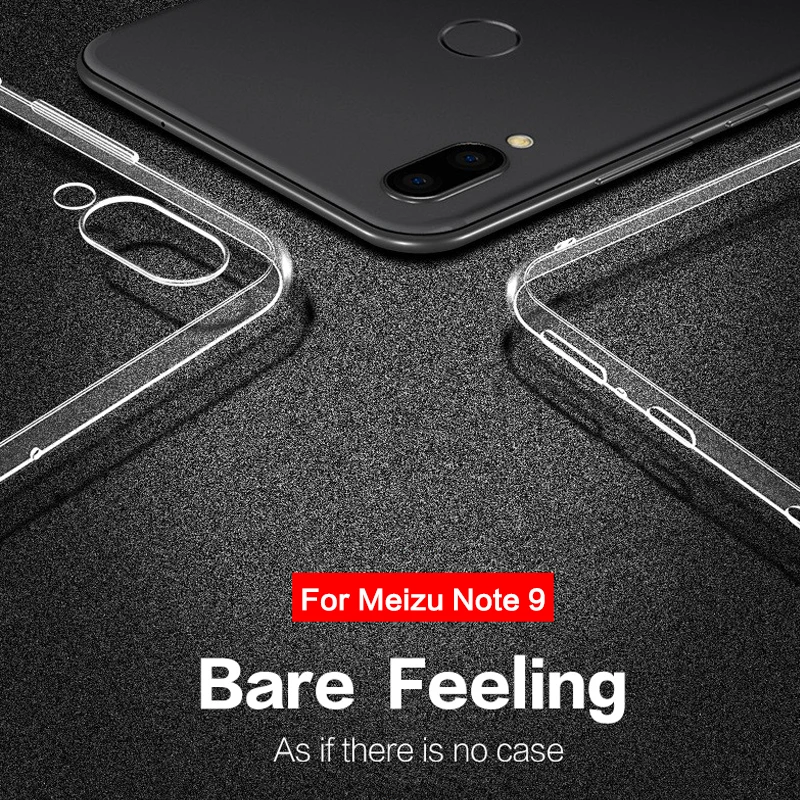 Phone Case For Meizu Note 9 Cover Transparent Soft Silicone TPU Shockproof Back Note9 |