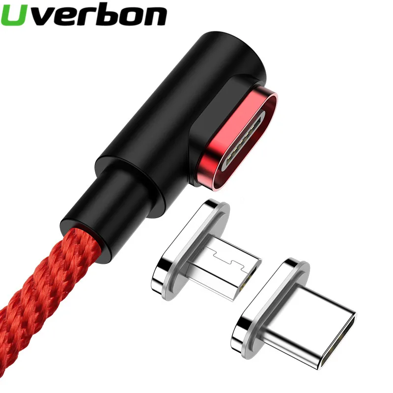 

Uverbon Magnetic USB Cable 3A Micro USB Fast Speed Charging Charger Type C Data Charge Cable for Android Mobile Phone Cables