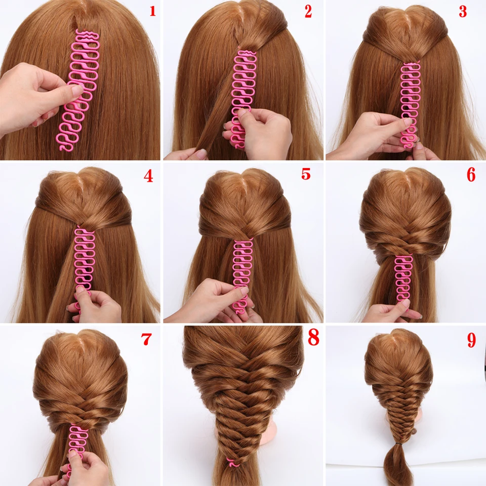9 Types Lady Fashion French Hair Braiding Fish Bond Weave Braid