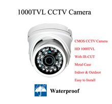 HD 1000TVL Цвет CMOS Видеокамера с ИК-Цифровая Фотокамера водонепроницаемый Купол 24 ИК-ПОДСВЕТКОЙ Камеры безопасности открытый Камеры системы ВИДЕОНАБЛЮДЕНИЯ