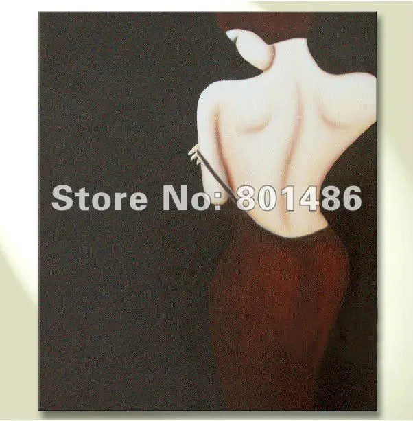 

Hand Painted Oil Painting on Canvas Sexy Girl Naked Back Figurative Hand Painted Oil Painting by Skilled Artists