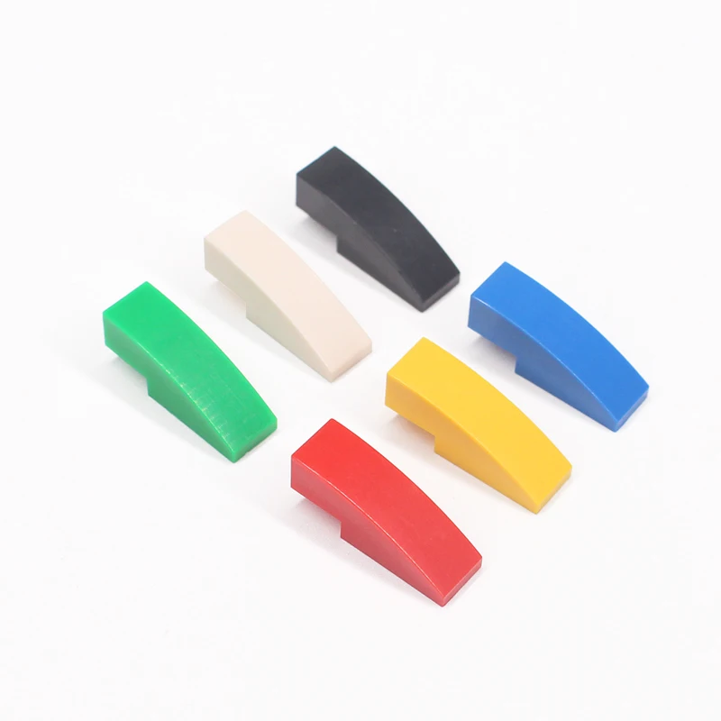 

Moc Slope Curved 3 x 1 No Studs 50950 DIY Enlighten Block Bricks Compatible with Assembles Particles