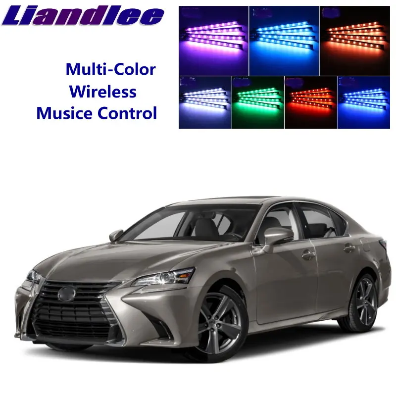 LiandLee Car Glow Interior Floor Decorative Atmosphere Seats Accent Ambient Neon light For Lexus GS 250 300 350 400 430 450h For