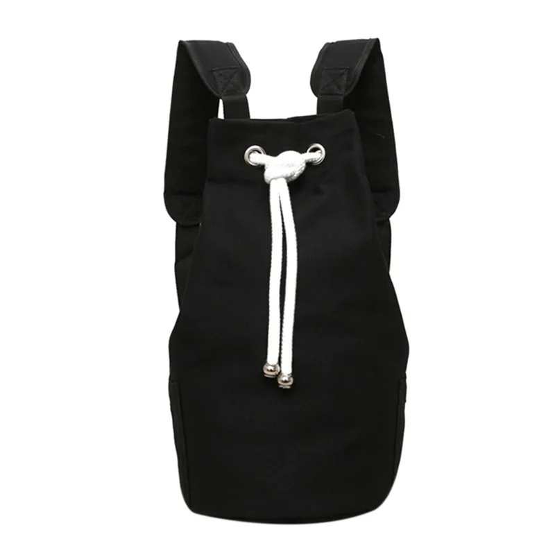 

Casual Men Canvas Large Capacity Barrel Backpack Fashion Simple Travel Rucksack Pack Teenager School Bag