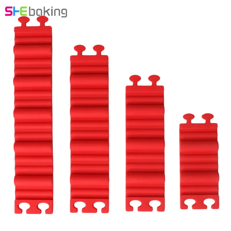 

Shebaking 4pcs/set Silicone Magic Bake Cake Mold Creative DIY Heart Square Round Fondant Mold 3D Baking Pastry Tools