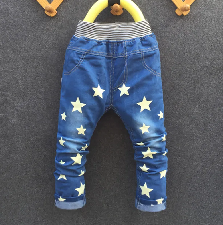  High quality spring autumn new fashion baby boys jeans children denim pants kids trousers 2-3-4-5-6