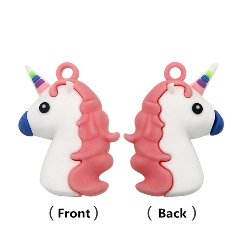 

Pop Creative Cartoon Keychain 3D Rubber Unicorn Key Chain Ring Woman Bag Charms Car Key Holder Wedding Gift Party Trinket Child