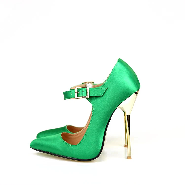 Feminino/Демисезонная обувь с острым носком на шпильке с пряжкой женские офисные туфли-лодочки на тонком каблуке 14 см, zapatos mujer Размеры: 40-46, 47, 48