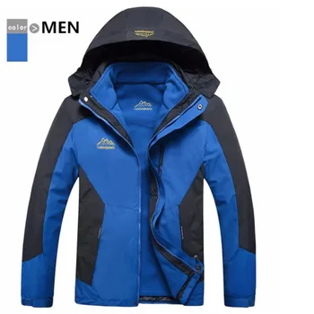 

Good Value Men's Thermal Waterproof 3 layers Go Outdoor Hiking Jacket Tactical, Windproof Tall Cold Jacket for Men with Hoodie