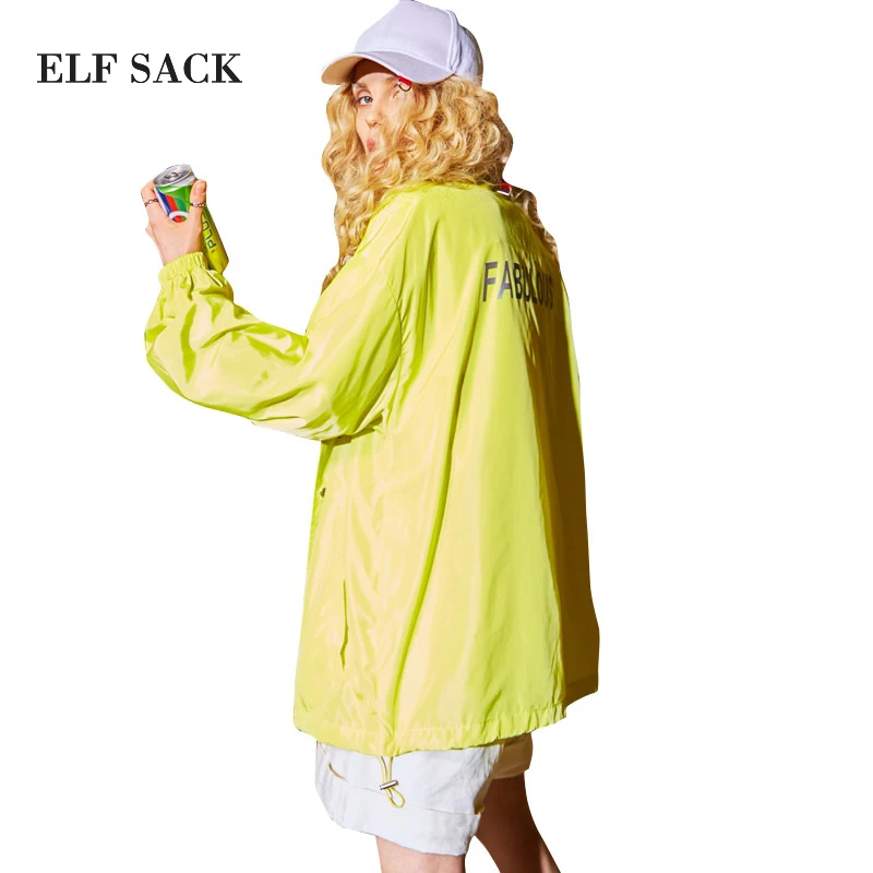 Женское длинное пальто ELF SACK с высоким воротом повседневные тонкие куртки