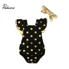 Newborn Kids Baby Girls Sleeveless Polka Dot Romper Jumpsuit Headband Outfits Set Clothes Newborn Kids Baby Girls Sleeveless Polka Dot Romper Jumpsuit Headband Outfits Set Clothes