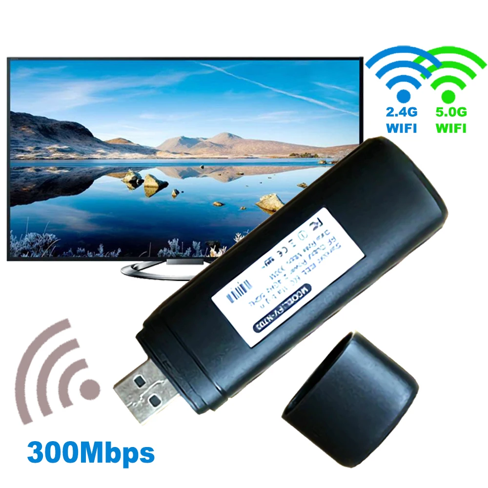 USB беспроводная Wi Fi сетевая ТВ Карта WLAN LAN адаптер Wifi донгл приемник 2 4G 5G 300M для