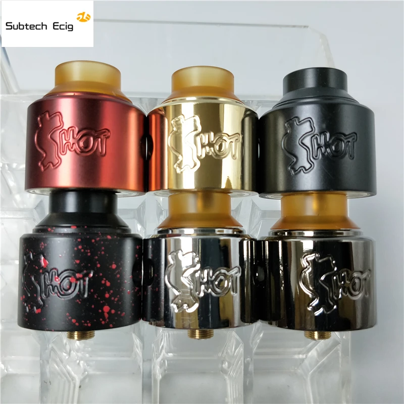 

New arrival SHOT RDA Atomizer 30mm Diamter Ecig for 510 Mods vape tank With Wide Bore Drip Tip E Cigarette Vaporize high quality