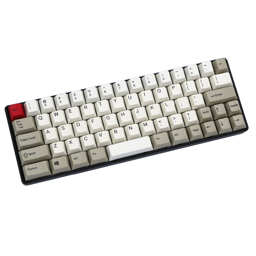 

Retro gray white Filco MINILA AIR PBT 67 keys Dye sublimated print Cherry profile keycaps 3u sapcebar,Not the keyboard