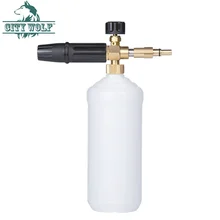 City Wolf пенная пушка высокого давления латунная пенная насадка для Black& Deck AR Makita Bosch AQT мойка высокого давления аксессуар