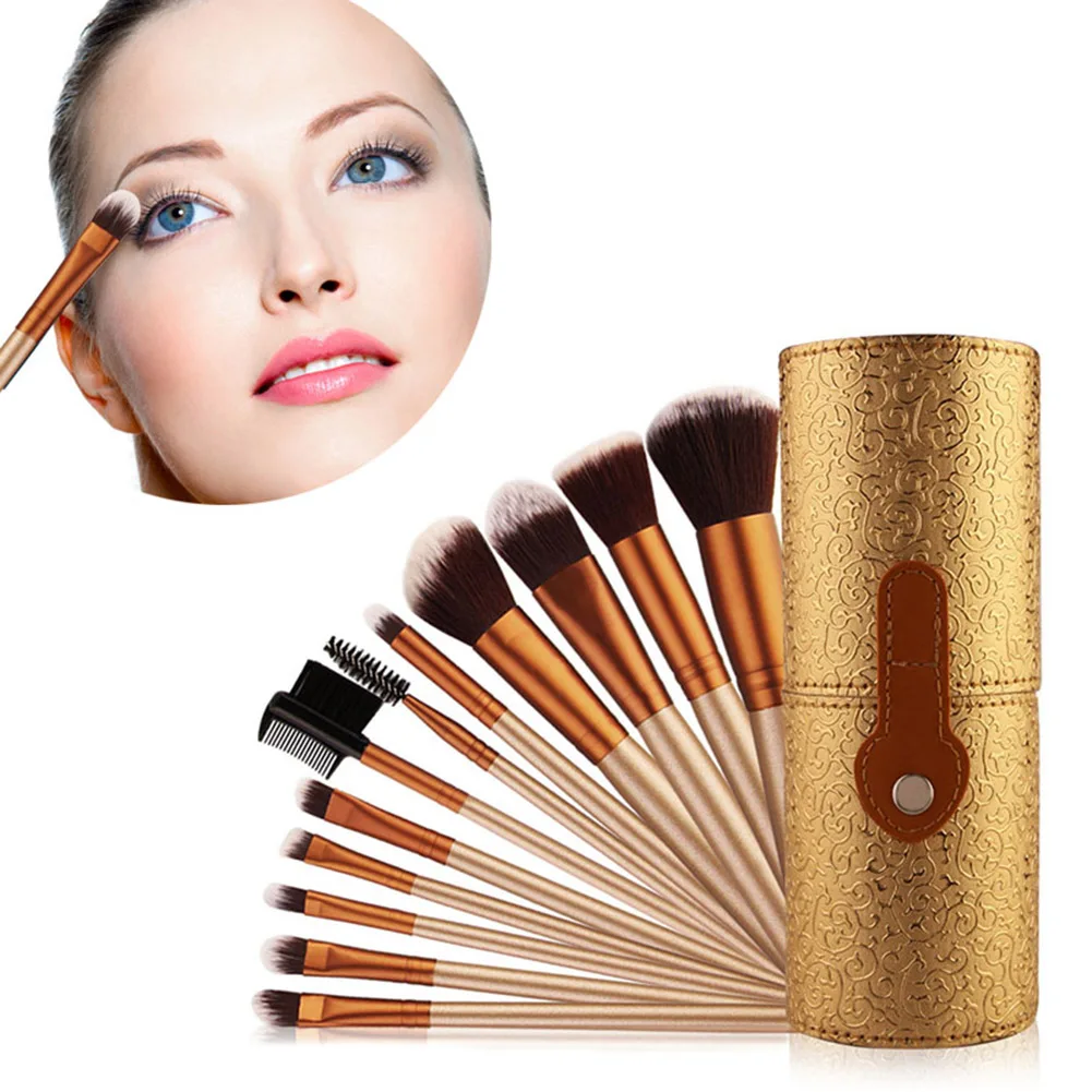 

12 Pcs Makeup Brushes Set Foundation Powder Contour Blush Brush Travel High Quality Cosmetic Tools With Holder FM88