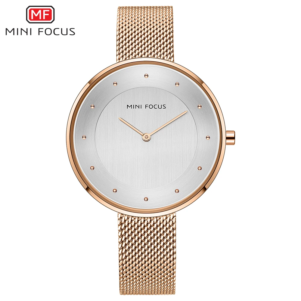 MINIFOCUS новые модные роскошные ток Для женщин часы золотые серебряные женские