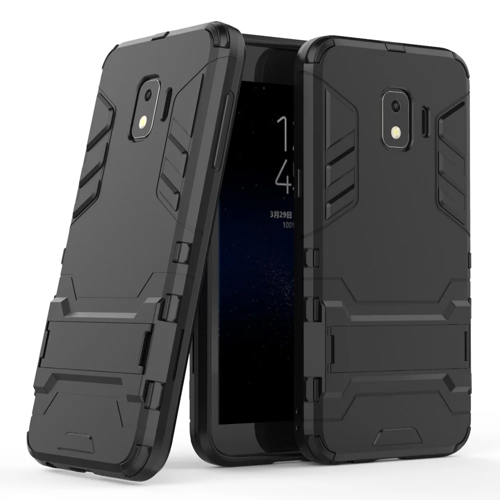 

Dual Layer Robot Hybrid Armor Case J 2 J2 Core Shockproof Back Kickstand Hard Cover For Samsung Galaxy J2 Core (2018) J260 J260F