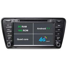 8″ HD Touch Screen 1024*600 Android 7.1 Car DVD Player GPS Navigation System For VW Skoda Octavia III 2014 2015 A7 Can Bus RDS