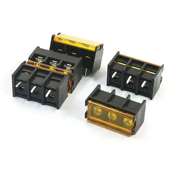 

9.5mm Pitch 3-Pole Pluggable Type Black Screw Terminal Block Connector 10Pcs