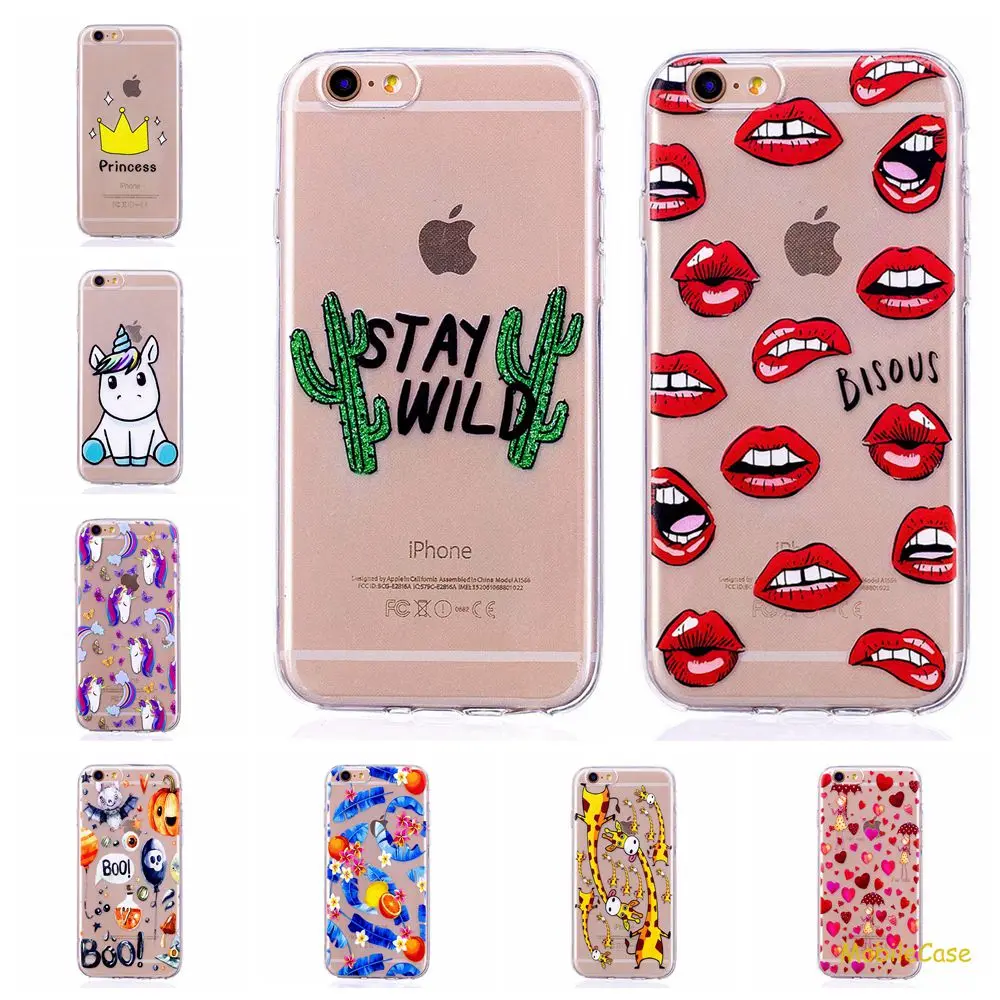 Beste Luxe hoge Kwaliteit Zachte siliconen TPU telefoon case Voor Apple iphone 6 6 S plus cover fashion cartoon Geschilderd telefoon coque Fundas