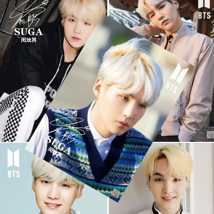 

8*(42x29cm)NEW BTS SUGA Posters Wall Stickers Gift KPOP around posters yoongi bts SUGA poster gift Min Yun Ki