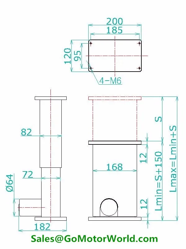 LC10 lifting column drawing