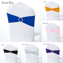 100 шт./лот, спандекс, лайкра, накидка для свадебного стула, лента для свадебной вечеринки, дня рождения, украшение стула, лента для свадебной вечеринки