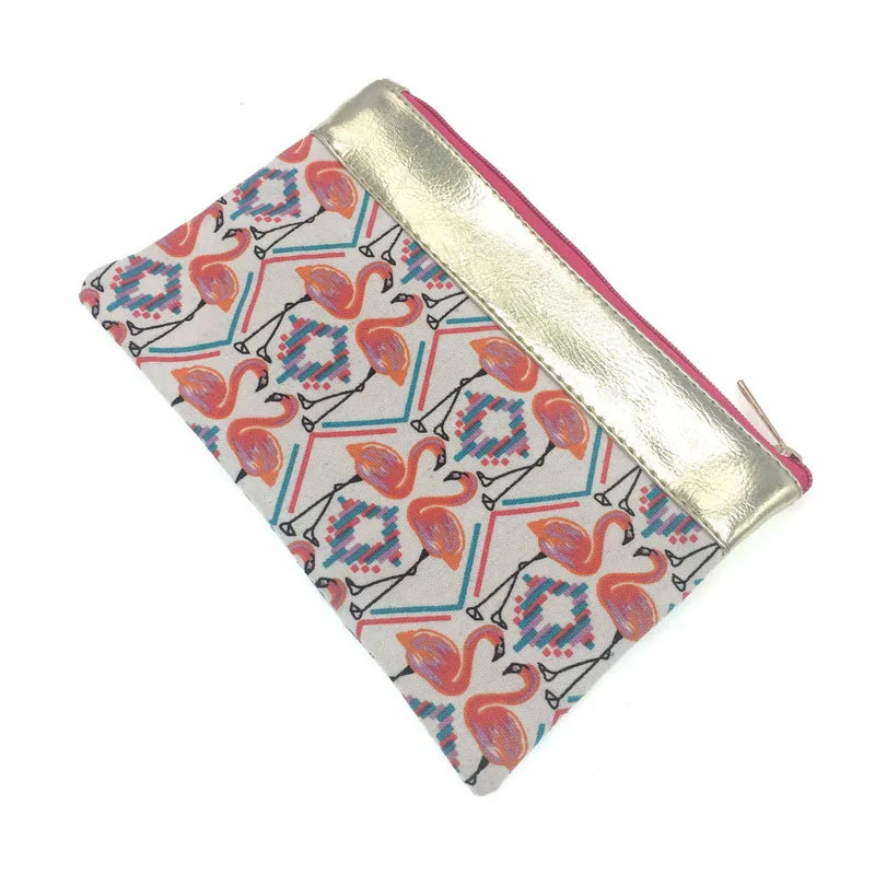 KANDRA Quality Fabric Cosmetic Bag Tropical Pineapple Floral Pattern Travel Pouch Clutch New Small Zipper Change Purse 2019 KANDRA Quality Fabric Cosmetic Bag Tropical Pineapple Floral Pattern Travel Pouch Clutch New Small Zipper Change Purse 2019