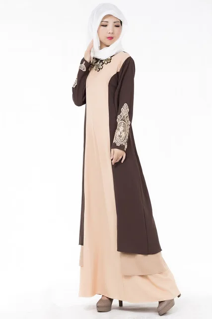 Muslim Islamic Women Abaya Dress Arabic Dubai Kaftan Hijab Long Dresses Robe Female Lace Turkish Turkey Prayer Party Clothing