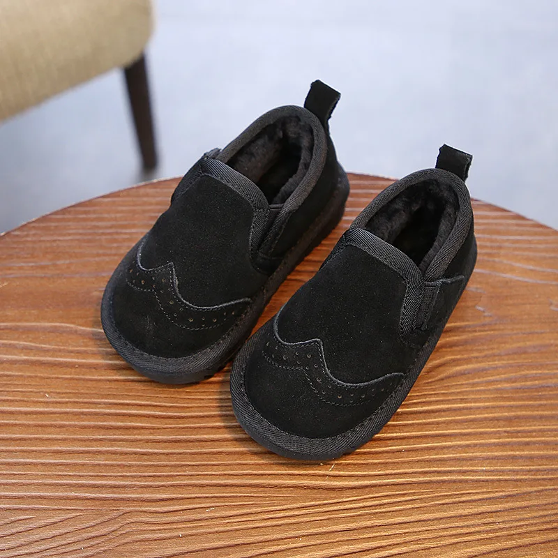 

Winter Snow Boots For Children Boys Ankle Boot Girls Plush Warm Cotton Shoes Rubber Non-slip Waterproof Cloth Kids Fashion Boots