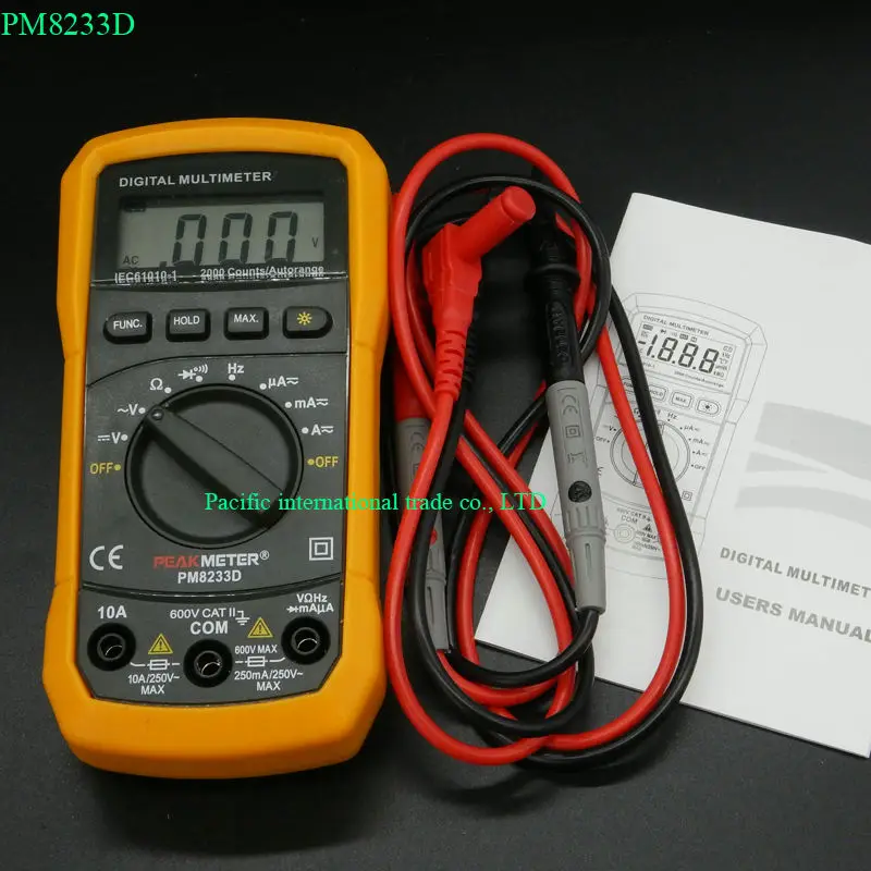 

2000 Counts LCD  Display HYELEC MS8233D Professional Multifunction Digital Multimeter DC AC Voltmeter Frequency Portable Tester