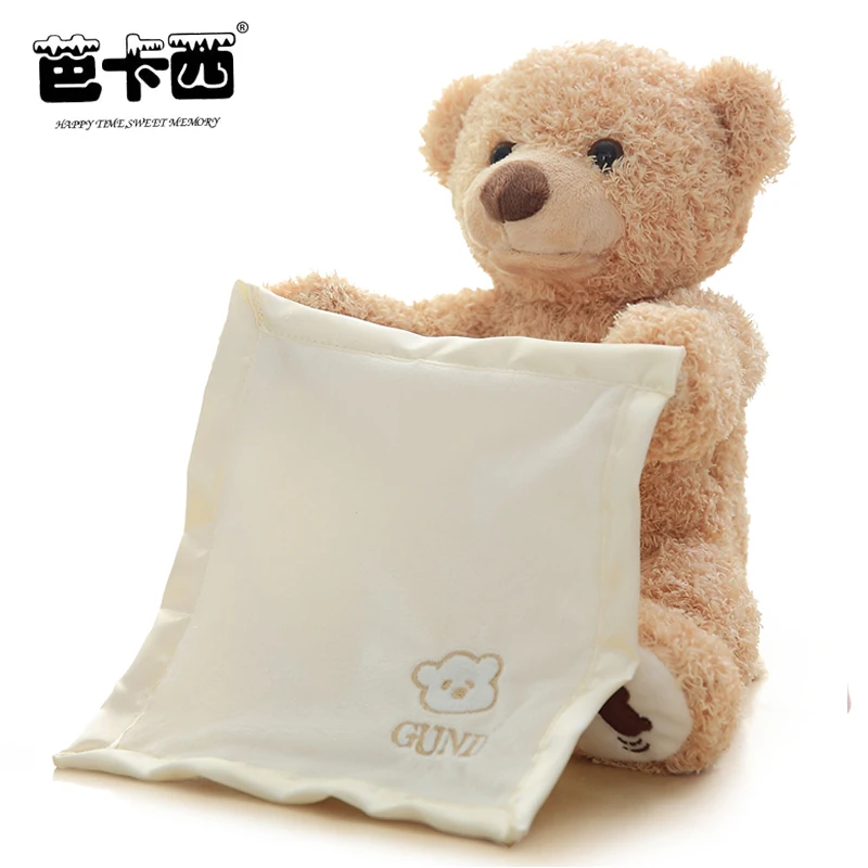 

peek a boo teddy bear plush toy bear play hide and seek cute animals stuffed soft doll kids toys Birthday Gift for children