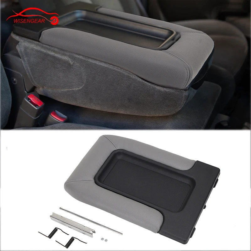 

WISENGEAR Leather Center Console Armrest Cover Lid For Chevy Chevrolet Avalanche Silverado Pickup Truck Suburban Tahoe 2002-2006