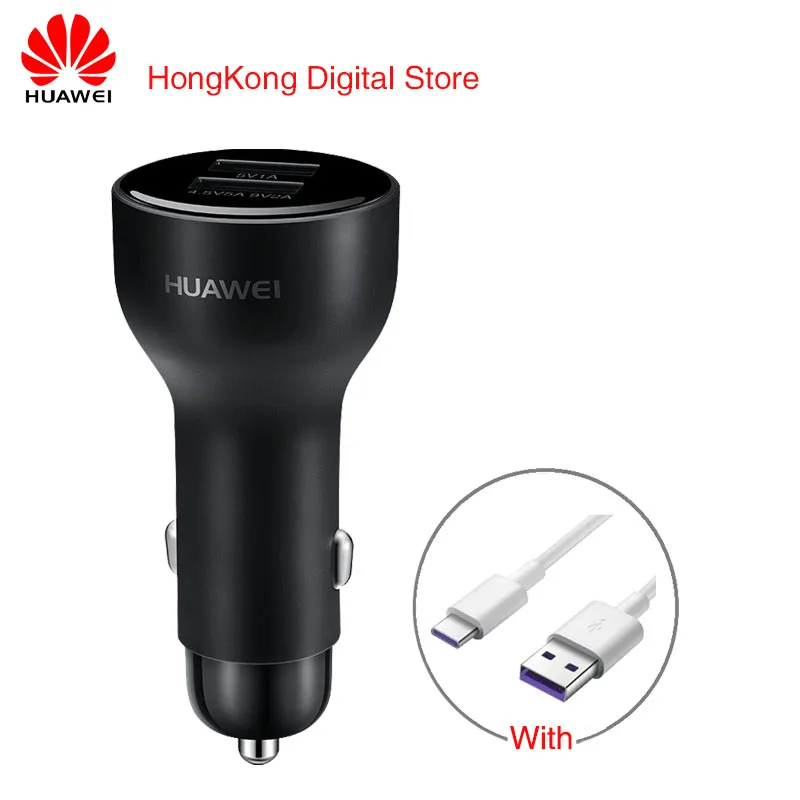 

HUAWEI Dual USB Car Charger 9V2A & 5V2A Quick Charge with data transmission for iPhone Xs/XS Max/XR/X / 8Plus iPad